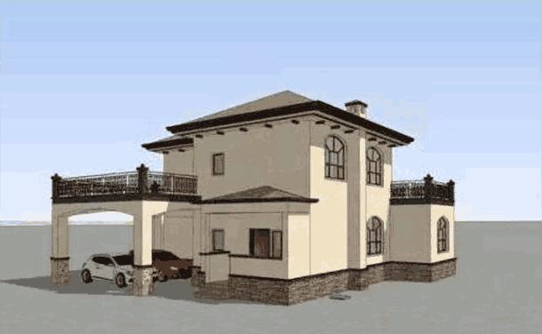 這款別墅設(shè)計(jì)圖，算是今年二層別墅中的黑馬，設(shè)計(jì)感十足