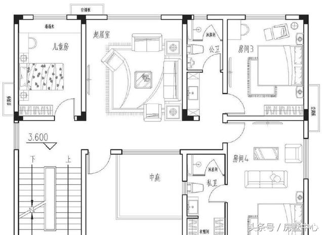 三層中式園林風(fēng)格別墅設(shè)計圖，涼亭池塘應(yīng)有盡有，一家人其樂融融