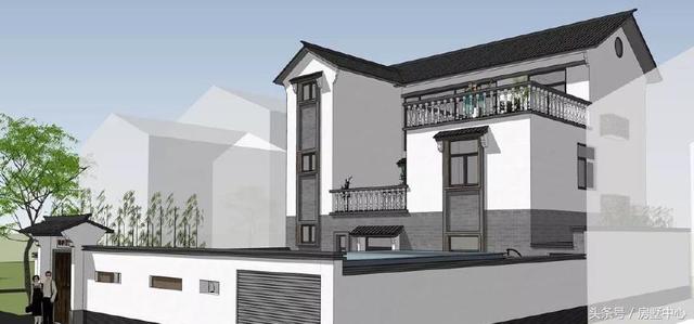 三層中式園林風(fēng)格別墅設(shè)計圖，涼亭池塘應(yīng)有盡有，一家人其樂融融