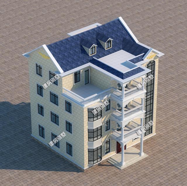 多戶同住房型四層別墅設(shè)計(jì)圖，住在里面每天都是家庭聚會(huì)般的生活