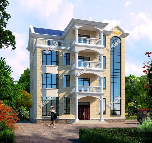 多戶同住房型四層別墅設(shè)計(jì)圖，住在里面每天都是家庭聚會(huì)般的生活