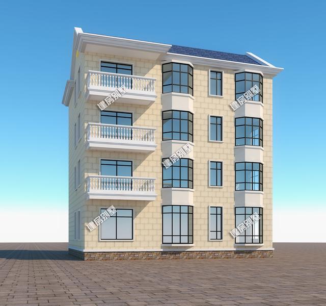 多戶同住房型四層別墅設(shè)計(jì)圖，住在里面每天都是家庭聚會(huì)般的生活