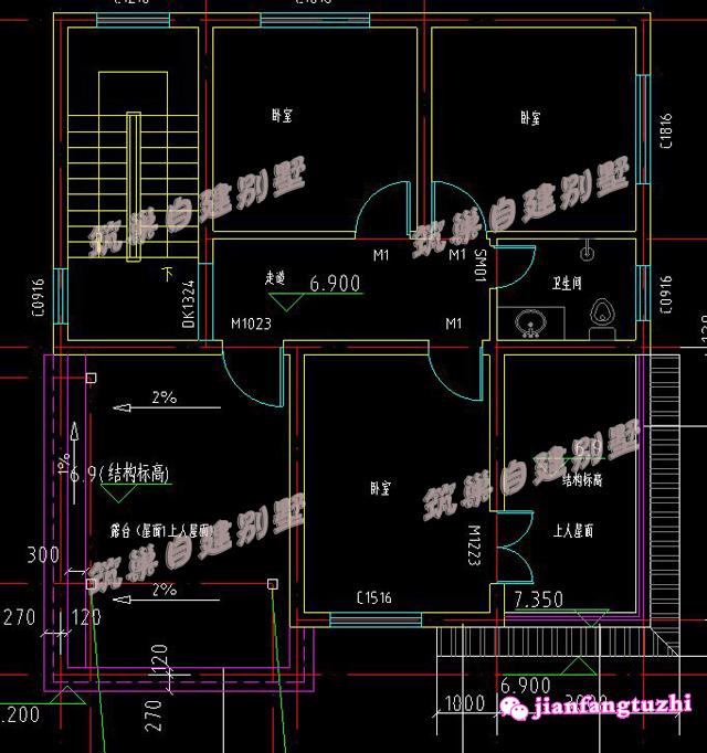 農(nóng)村三層自建房全套設(shè)計(jì)圖，占地110平米，美觀又省心