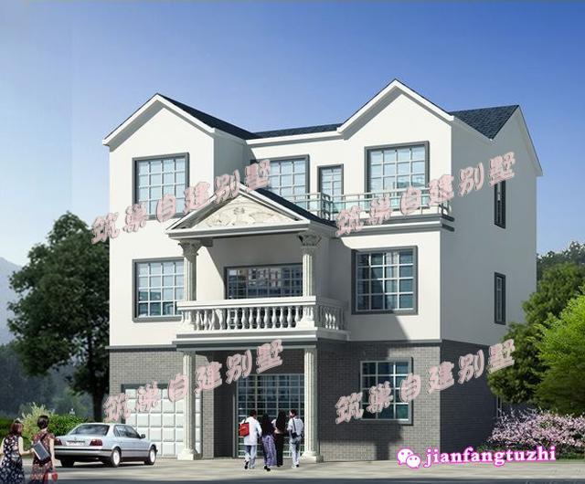 帶車庫三層新農(nóng)村自建房設(shè)計(jì)圖紙及效果圖，外觀耐看，符合農(nóng)村低調(diào)的生活習(xí)慣