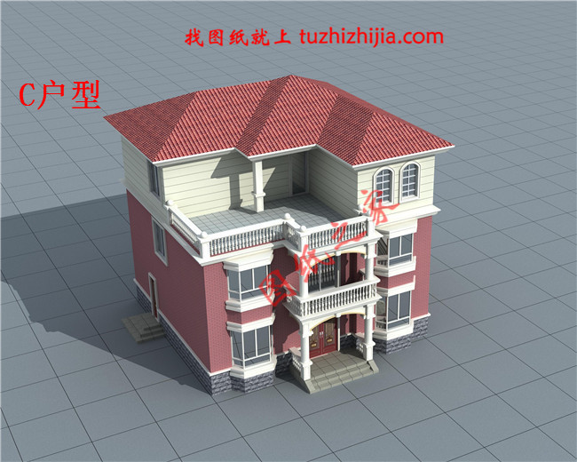 農村二層半別墅設計圖，簡單實用，造價低