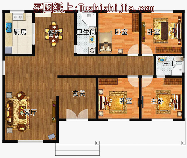 實(shí)用的農(nóng)村12萬自建一層平房圖，建成之后不比小洋樓差！