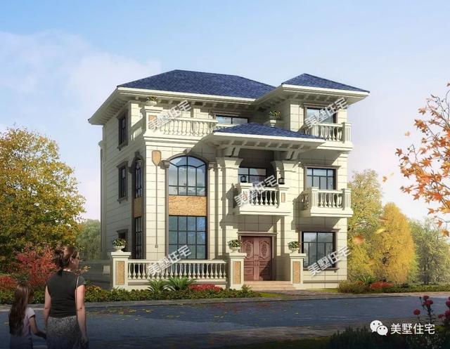 三層歐式別墅設(shè)計圖，體面大氣，8臥4衛(wèi)帶棋牌室，超級贊的房子