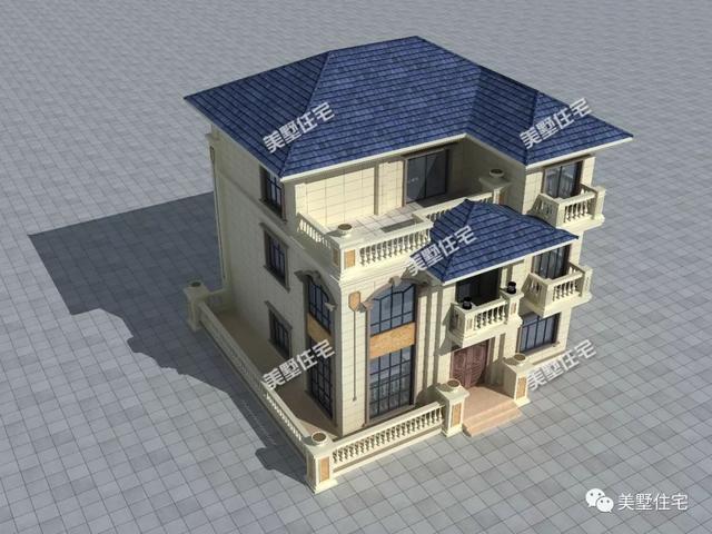 三層歐式別墅設(shè)計圖，體面大氣，8臥4衛(wèi)帶棋牌室，超級贊的房子