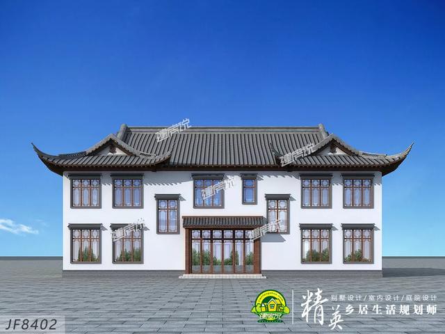 中式四合院別墅設(shè)計圖，建棟好別墅，造福幾代人