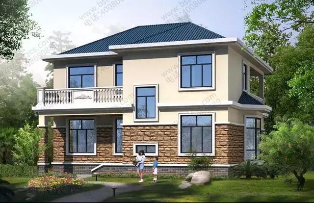 經典二層帶車庫別墅設計圖，越是經典越有韻味