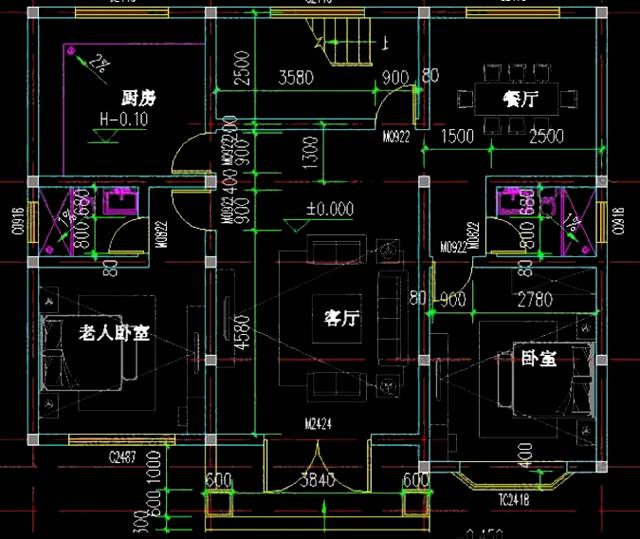四層農(nóng)村自建房設(shè)計圖，磚混結(jié)構(gòu)，面積大，生活舒適