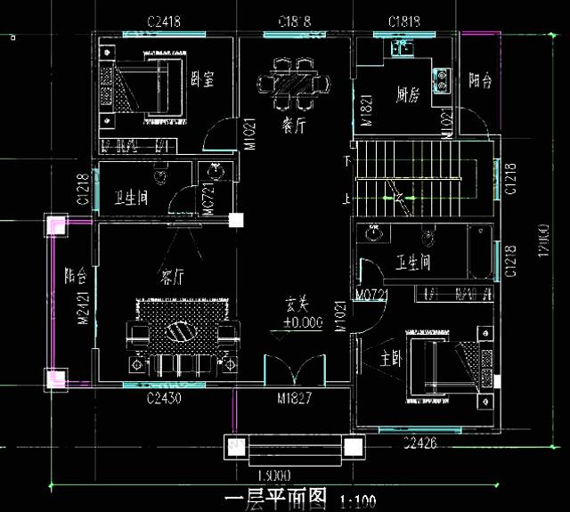 四層農(nóng)村自建房設(shè)計圖，磚混結(jié)構(gòu)，面積大，生活舒適