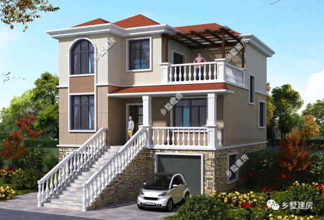 三層帶車庫別墅設(shè)計(jì)圖，外觀大氣，內(nèi)部設(shè)計(jì)合理，真是優(yōu)秀