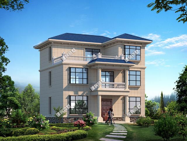 兩款三層農(nóng)村別墅自建房設(shè)計(jì)圖，開(kāi)間11.8米，帶神位+超大露臺(tái)