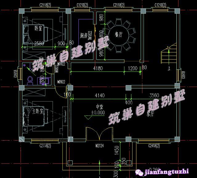 3套三層農村別墅戶型設計圖帶外觀圖，簡約大方，這樣的設計包你滿意