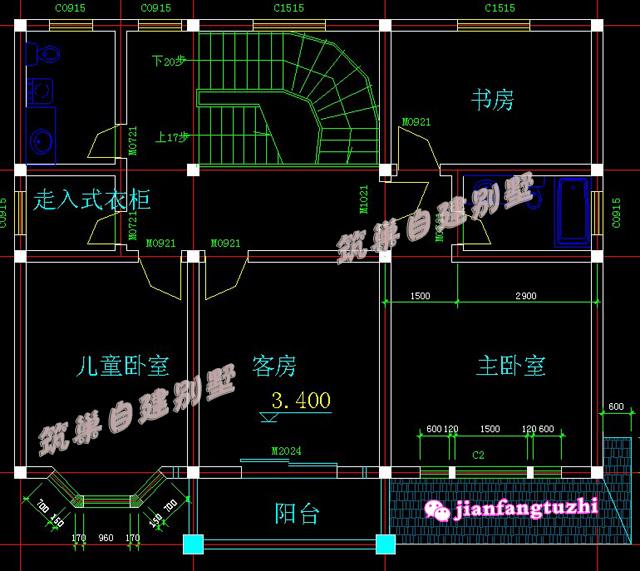 3套三層農村別墅戶型設計圖帶外觀圖，簡約大方，這樣的設計包你滿意