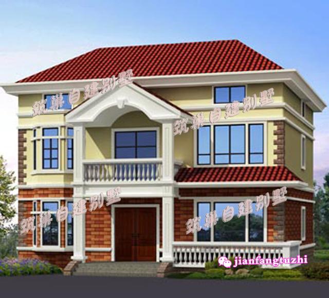 3套三層農村別墅戶型設計圖帶外觀圖，簡約大方，這樣的設計包你滿意