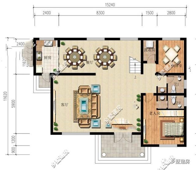 2層新農(nóng)村自建房設(shè)計(jì)圖，想要建房的這個(gè)戶型可以做參考
