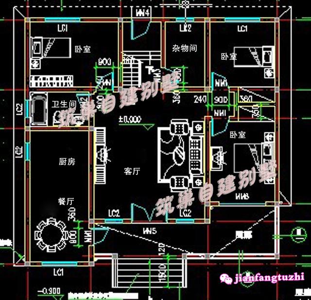 一層半農(nóng)村自建別墅設(shè)計(jì)圖，可以拿回家給父母盡盡孝心了