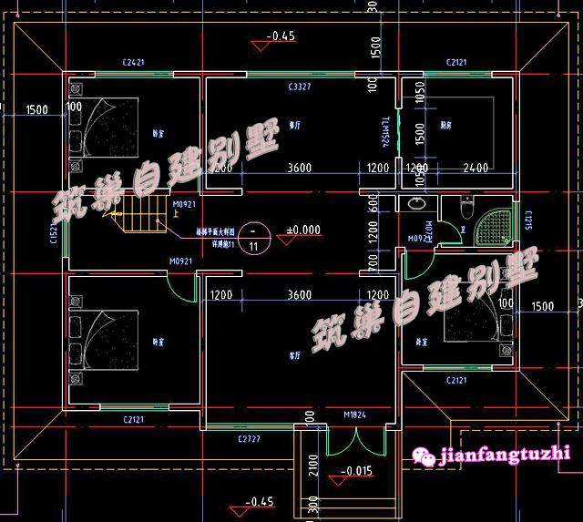 一層半農(nóng)村自建別墅設(shè)計(jì)圖，可以拿回家給父母盡盡孝心了