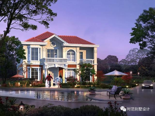 簡(jiǎn)潔二層歐式別墅設(shè)計(jì)圖，低調(diào)、簡(jiǎn)潔、田園、舒適，適合自建