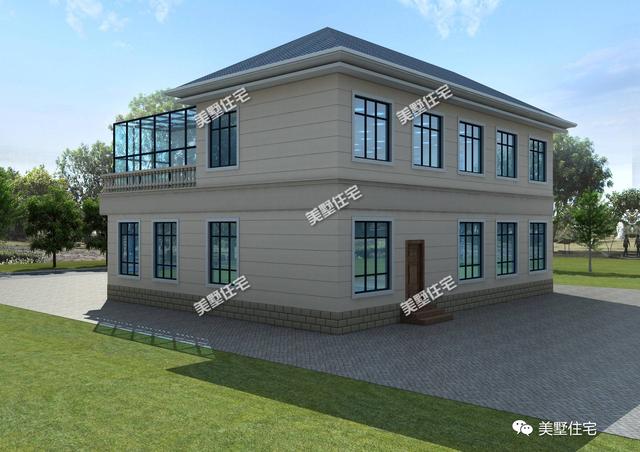 農(nóng)村二層別墅設(shè)計(jì)圖，4室2廳+娛樂(lè)室+陽(yáng)光房，布局好，居住舒適