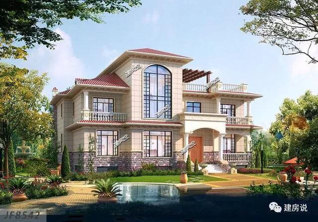 今日推薦別墅設(shè)計圖，家里有宅基地的建起來了