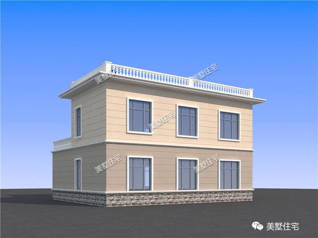 開間11米二層簡歐風(fēng)格別墅設(shè)計圖，造價23萬左右，功能設(shè)計齊全