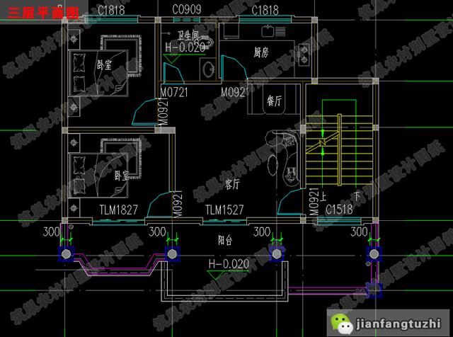 四層小戶(hù)型農(nóng)村自建房全套CAD設(shè)計(jì)施工圖，6廳7臥，主體造價(jià)30萬(wàn)左右