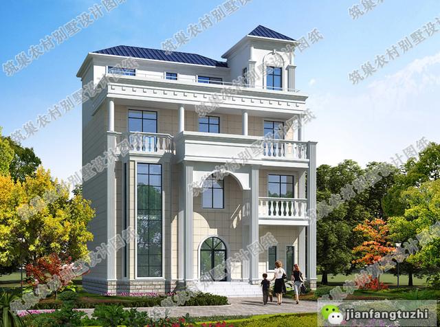 四層小戶(hù)型農(nóng)村自建房全套CAD設(shè)計(jì)施工圖，6廳7臥，主體造價(jià)30萬(wàn)左右