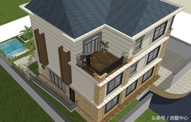 歐式三層別墅設(shè)計(jì)圖，帶游泳池+菜園，大概是所有人的理想住所了