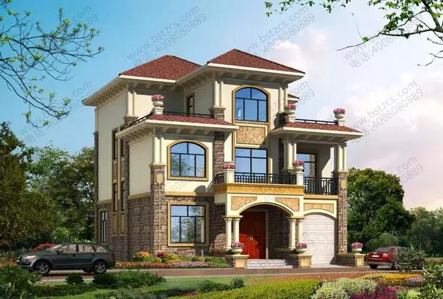 三層農(nóng)村別墅設(shè)計圖，7臥+健身房+雙露臺，最大程度上滿足了生活需要