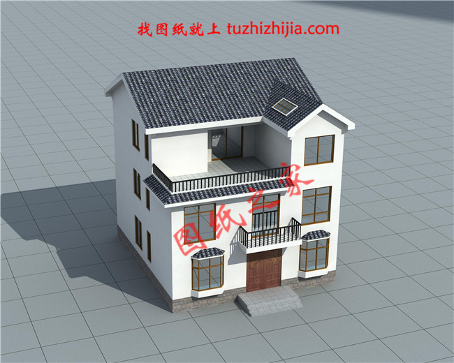 120平米三層30萬別墅圖片大全及全套施工圖，外觀簡(jiǎn)潔大方
