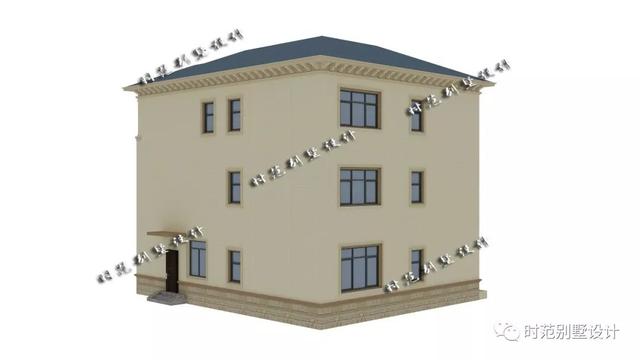 歐式三層復(fù)式別墅設(shè)計(jì)圖，7室3廳，帶大露臺(tái)附裝修效果圖