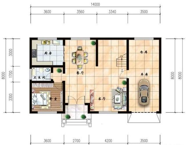 兩款開間大，進(jìn)深小的三層自建房設(shè)計圖，設(shè)計合理很實用