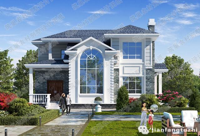 今年爆款二層中式平屋頂自建房設(shè)計圖紙，簡單大氣，造價不高，施工簡便