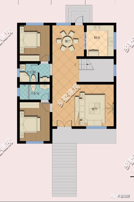 開間不到10米的農村自建房設計圖，空間布局合理，錯落有致