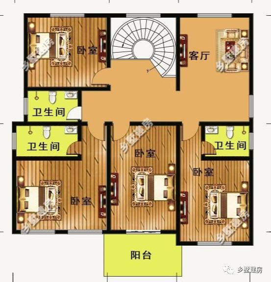 開間不到10米的農村自建房設計圖，空間布局合理，錯落有致