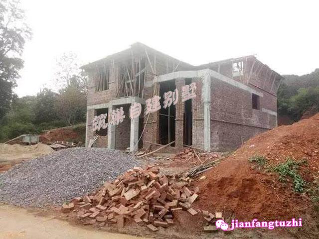 二層農(nóng)村別墅設(shè)計圖，帶部分施工實拍圖，造型簡約大氣經(jīng)濟實用