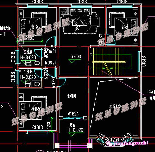 二層農(nóng)村別墅設(shè)計圖，帶部分施工實拍圖，造型簡約大氣經(jīng)濟實用