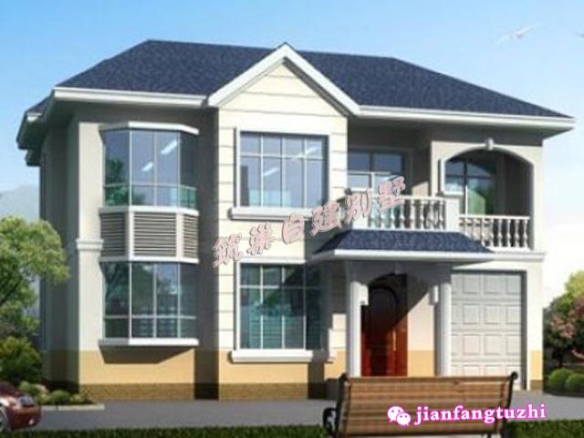 5棟二層帶陽臺獨(dú)棟小別墅設(shè)計圖效果圖，漂亮又實(shí)用