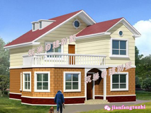 5棟二層帶陽臺獨(dú)棟小別墅設(shè)計圖效果圖，漂亮又實(shí)用