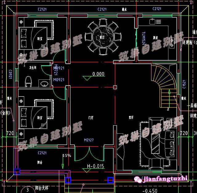 5棟二層帶陽臺獨(dú)棟小別墅設(shè)計圖效果圖，漂亮又實(shí)用