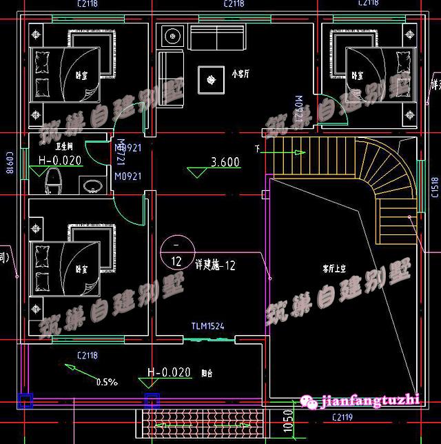 5棟二層帶陽臺獨(dú)棟小別墅設(shè)計圖效果圖，漂亮又實(shí)用
