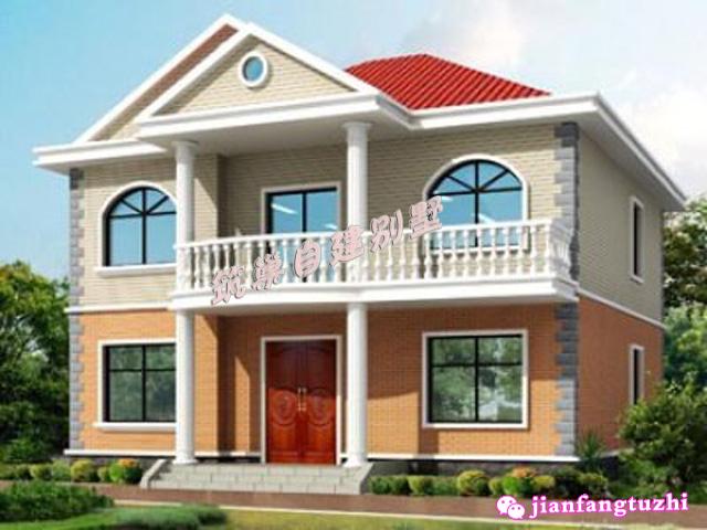 5棟二層帶陽臺獨(dú)棟小別墅設(shè)計圖效果圖，漂亮又實(shí)用