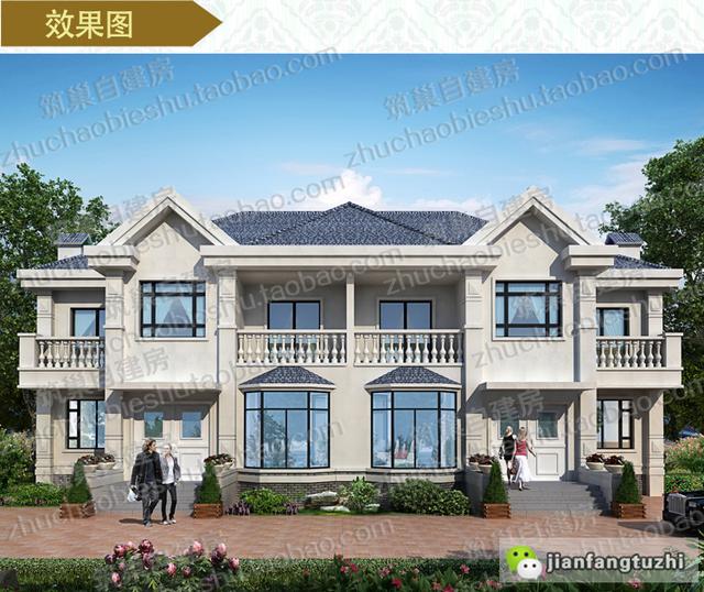 2棟熱款二層雙拼農(nóng)村自建房全套設(shè)計施工圖，造價35萬以內(nèi)，需要的看看