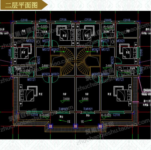 2棟熱款二層雙拼農(nóng)村自建房全套設(shè)計施工圖，造價35萬以內(nèi)，需要的看看