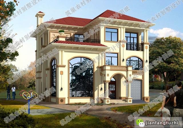 推薦2款高品質(zhì)設(shè)計(jì)圖紙，三層農(nóng)村自建別墅帶挑空客廳+落地窗