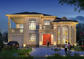 2025二層農(nóng)村新款別墅設(shè)計(jì)圖，帶車庫(kù)，帶鍋爐房