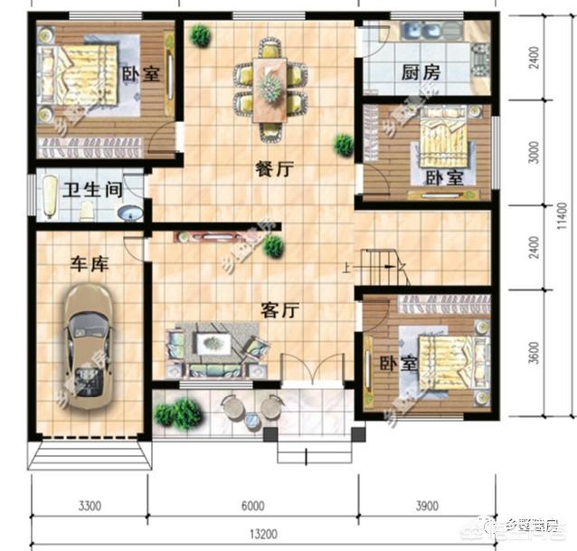 一層磚混結(jié)構(gòu)別墅設(shè)計圖，外觀大氣，布局實用，造價只要18萬